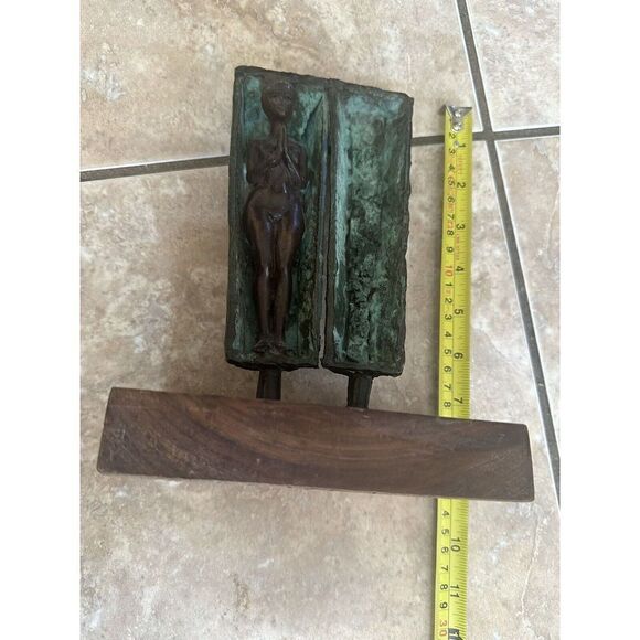 George Gach #205 1966 The Loved One Sculpture Bronze Heavy Authentic Signed - Picture 4 of 4